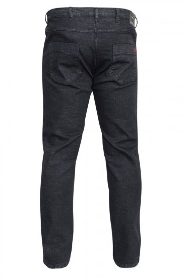 Duke Balfour Relaxed Comfort Fit Stretch Jeans With Elasticated Waist Black - Herren-jeans & -hosen - Herren-Jeans & -Hosen in großen Größen