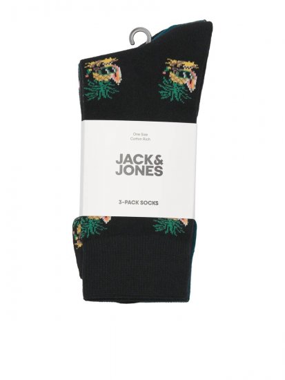 Jack & Jones Pineapple Skulls Socken Schwarz 3er-Pack - Herrenunterwäsche & bademode - Herrenunterwäsche & Bademode in großen Größen