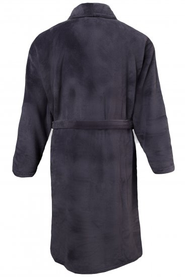 JP1880 Bathrobe with Spacious Patch Pockets Grey - Herrenunterwäsche & bademode - Herrenunterwäsche & Bademode in großen Größen