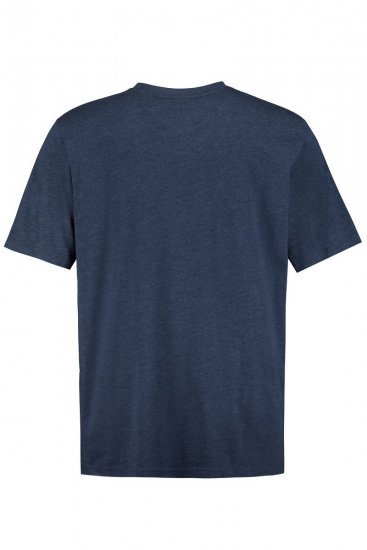 JP1880 702415 T-Shirt mit V-Ausschnitt Mittelblau meliert - Herren-T-shirts - Herren-T-Shirts in großen Größen