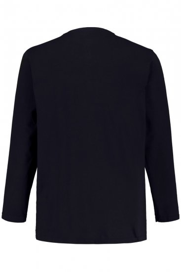 JP1880 702555 Langarm Henley-Shirt Dunkelblau - Herren-T-shirts - Herren-T-Shirts in großen Größen
