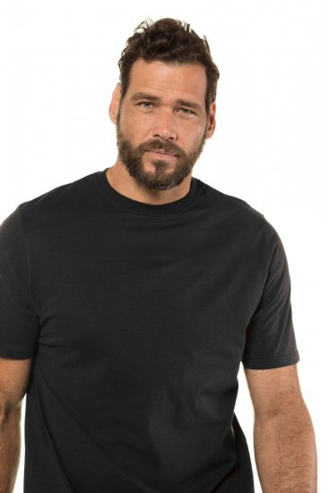 JP1880 702558 T-Shirt mit Rundhals Schwarz - Herren-T-shirts - Herren-T-Shirts in großen Größen