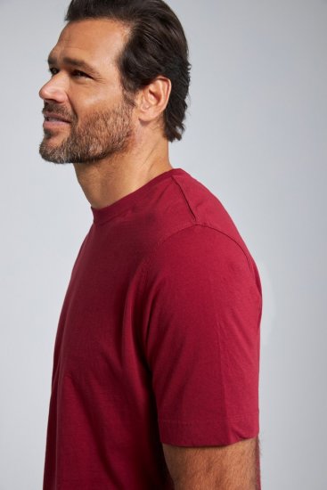 JP1880 702558 T-Shirt mit Rundhals Dunkelrot - Herren-T-shirts - Herren-T-Shirts in großen Größen