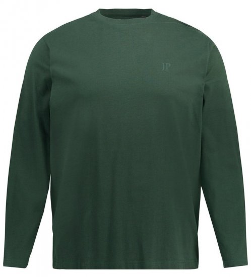 JP1880 Long Sleeve OEKO-TEX T-shirt Green - Herren-T-shirts - Herren-T-Shirts in großen Größen