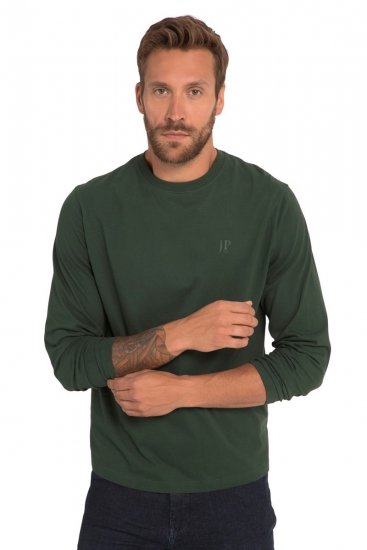 JP1880 Long Sleeve OEKO-TEX T-shirt Green - Herren-T-shirts - Herren-T-Shirts in großen Größen
