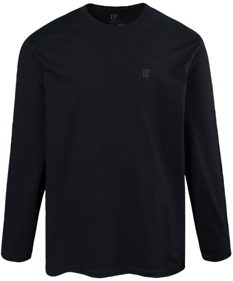 JP1880 702559 Langarmshirt Schwarz - Herren-T-shirts - Herren-T-Shirts in großen Größen