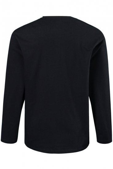 JP1880 702559 Langarmshirt Schwarz - Herren-T-shirts - Herren-T-Shirts in großen Größen