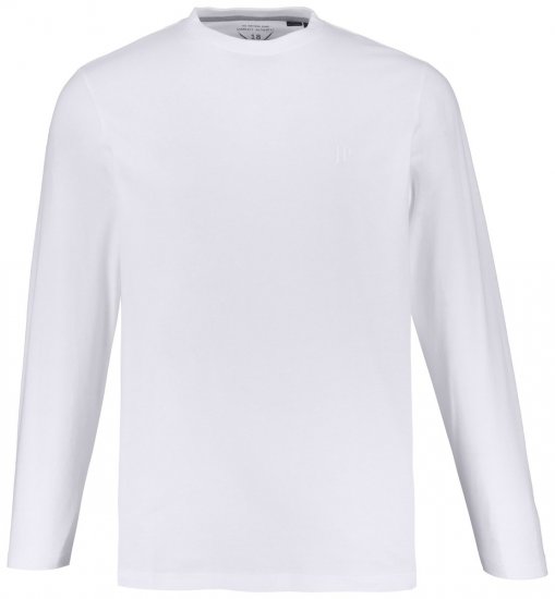 JP1880 702559 Langarmshirt Weiß - Herren-T-shirts - Herren-T-Shirts in großen Größen
