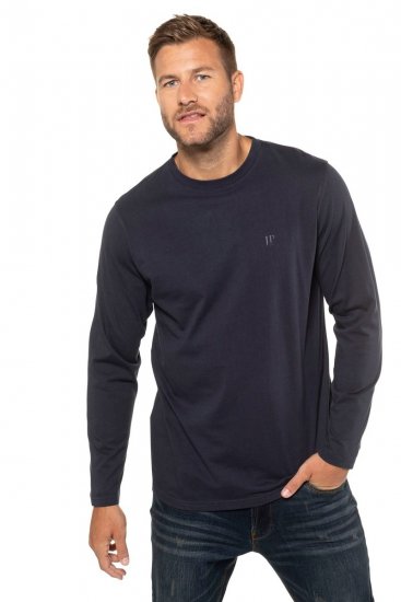 JP1880 702559 Langarmshirt Dunkelblau - Herren-T-shirts - Herren-T-Shirts in großen Größen