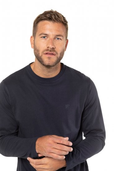 JP1880 702559 Langarmshirt Dunkelblau - Herren-T-shirts - Herren-T-Shirts in großen Größen