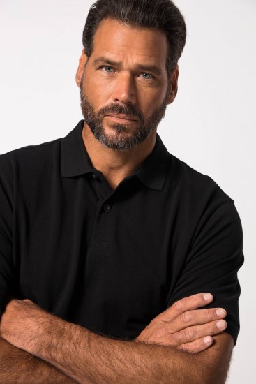JP1880 702560 Poloshirt aus Baumwoll-Piqué Schwarz - Polo-shirts für herren - Polo-Shirts für Herren in großen Größen