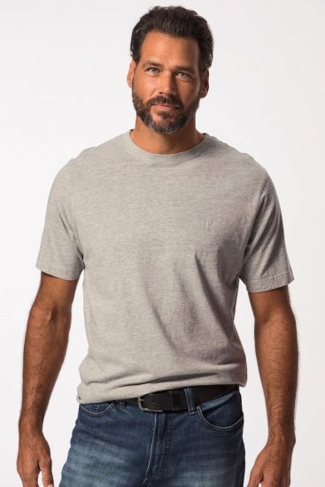 JP1880 702637 T-Shirt mit Rundhals Doppelpack Grau meliert - Herren-T-shirts - Herren-T-Shirts in großen Größen