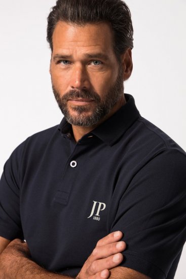 JP1880 704317 Poloshirt Doppelpack Dunkelblau/Grau meliert - Polo-shirts für herren - Polo-Shirts für Herren in großen Größen