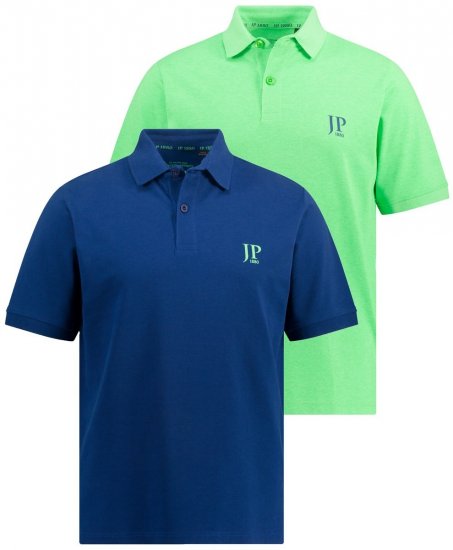 JP1880 704317 Poloshirt Doppelpack Tiefblau - Polo-shirts für herren - Polo-Shirts für Herren in großen Größen