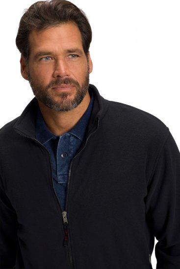 JP1880 705552 Fleecejacke mit Stehkragen Schwarz - Sportbekleidung & outdoor - Sportbekleidung in große größen für herren