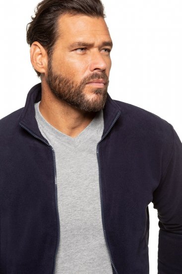 JP1880 705552 Fleecejacke mit Stehkragen Dunkelblau - Sportbekleidung & outdoor - Sportbekleidung in große größen für herren