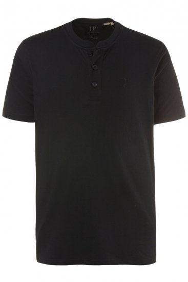 JP1880 708420 Henley-Shirt Doppelpack Schwarz - Herren-T-shirts - Herren-T-Shirts in großen Größen