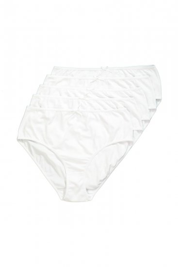 Ulla Popken 710201 Slips 5er-Pack Weiß - Slips - 