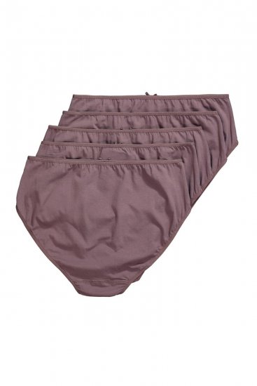 Ulla Popken 710201 Slips 5er-Pack Braun - Slips - 