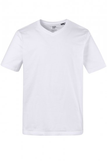 JP1880 711318 T-Shirt mit V-Ausschnitt Doppelpack Weiß - Herren-T-shirts - Herren-T-Shirts in großen Größen