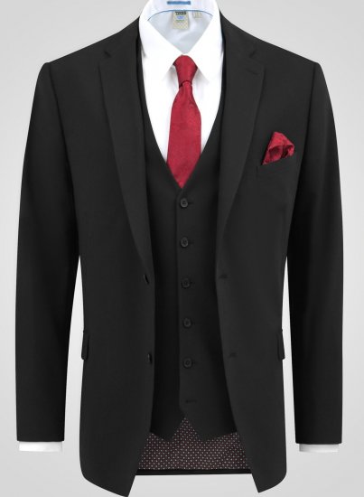 D555 Ted 4 Way Stretch Tailored Suit Jacket Schwarz - Herrenanzüge und -blazer - Herrenanzüge und -blazer in großen Größen