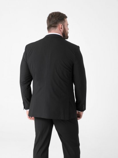 D555 Ted 4 Way Stretch Tailored Suit Jacket Schwarz - Herrenanzüge und -blazer - Herrenanzüge und -blazer in großen Größen