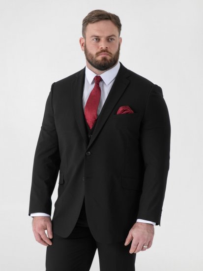 D555 Ted Anzugsakko Schwarz - Herrenanzüge und -blazer - Herrenanzüge und -blazer in großen Größen
