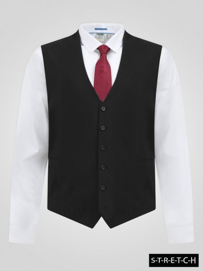 D555 Ted Anzugweste Schwarz - Herrenanzüge und -blazer - Herrenanzüge und -blazer in großen Größen