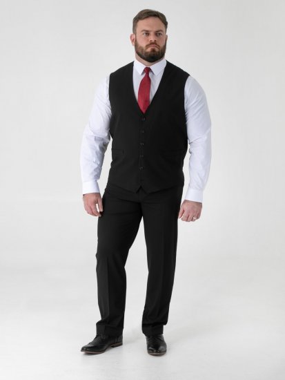 D555 Ted Anzugweste Schwarz - Herrenanzüge und -blazer - Herrenanzüge und -blazer in großen Größen
