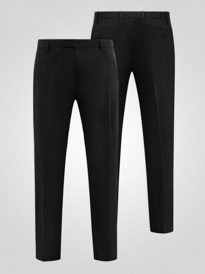 D555 Ted Anzughose Schwarz - Herrenanzüge und -blazer - Herrenanzüge und -blazer in großen Größen