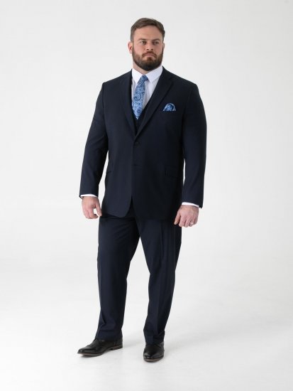 D555 Ted 4 Way Stretch Tailored Suit Jacket Navyblau - Herrenanzüge und -blazer - Herrenanzüge und -blazer in großen Größen