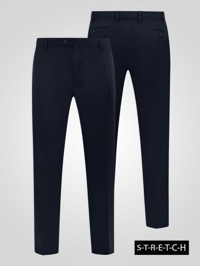 D555 Ted 4 Way Stretch Tailored Trouser Navyblau - Herrenanzüge und -blazer - Herrenanzüge und -blazer in großen Größen