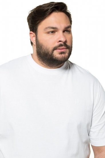 JP1880 712616 T-Shirt mit Bauchfit Weiß - Herren-T-shirts - Herren-T-Shirts in großen Größen