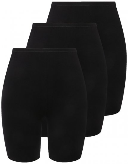 Ulla Popken 716595 Pantys 3er-Pack Schwarz - Slips - 