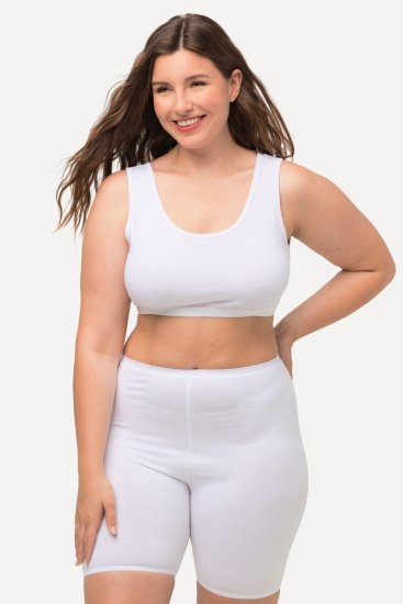 Ulla Popken 716595 Pantys mit Oberschenkelschutz 3er-Pack Weiß - Slips - 