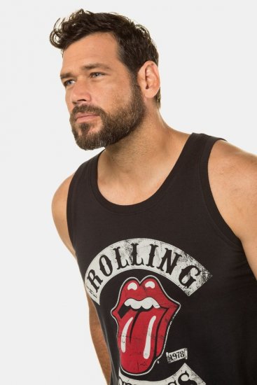 JP1880 Rolling Stones Graphic Band Tank Top Black - Herren-T-shirts - Herren-T-Shirts in großen Größen