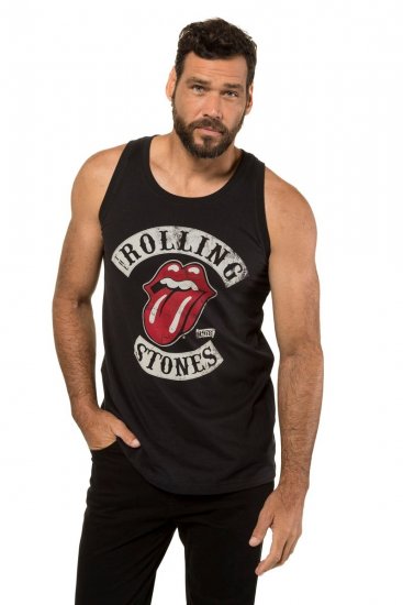 JP1880 Rolling Stones Graphic Band Tank Top Black - Herren-T-shirts - Herren-T-Shirts in großen Größen