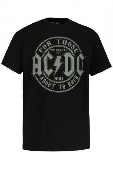 JP1880 AC/DC Graphic Comfort Fit Band T-Shirt Black - Herren-T-shirts - Herren-T-Shirts in großen Größen
