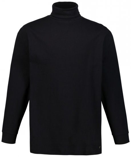 JP1880 723303 Langarm Rollkragenshirt Schwarz - Herren-sweater und -hoodies - Herren-Sweater und -Hoodies in großen Größen
