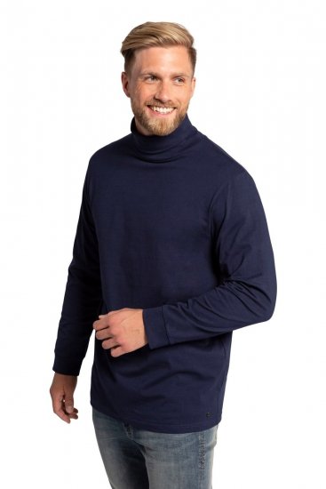 JP1880 723303 Langarm Rollkragenshirt Dunkelblau - Herren-sweater und -hoodies - Herren-Sweater und -Hoodies in großen Größen