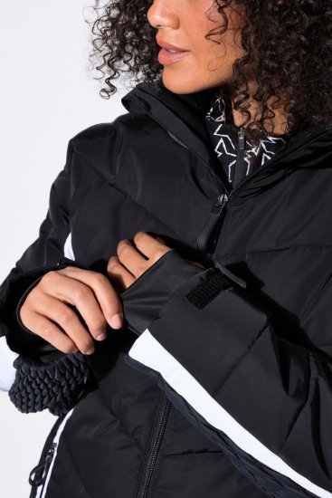 Ulla Popken 725348 Gesteppte Skijacke Schwarz - Skibekleidung - 