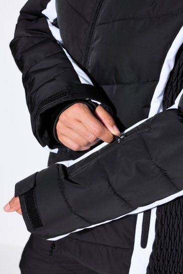 Ulla Popken 725348 Gesteppte Skijacke Schwarz - Skibekleidung - 