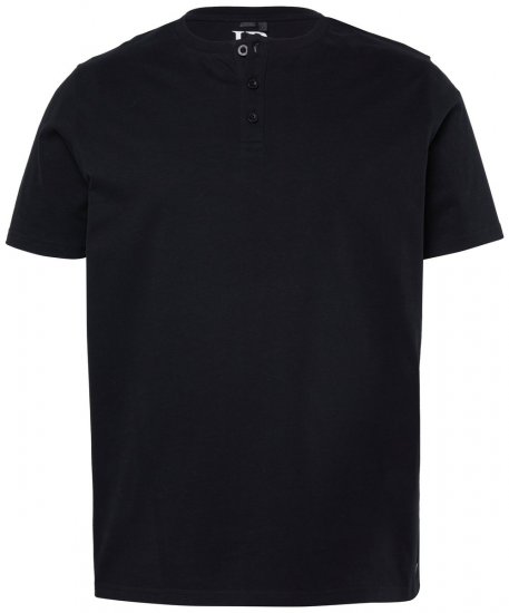 JP1880 726695 Henley-Shirt Schwarz TALL - TALL T-shirts - T-Shirts Überlänge Herren