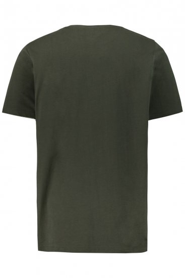 JP1880 726695 Henley-Shirt Dunkeloliv - Herren-T-shirts - Herren-T-Shirts in großen Größen