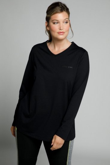 Ulla Popken 751623 Schnelltrocknendes Skishirt Schwarz - Skibekleidung - 
