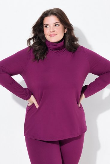 Ulla Popken 751623 Schnelltrocknendes Skishirt Rosa - Skibekleidung - 