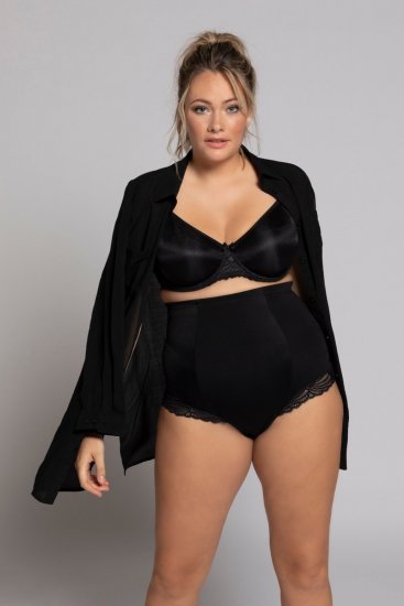 Ulla Popken 781632 Shaping-Slip mit hoher Taille Schwarz - Shapewear - 