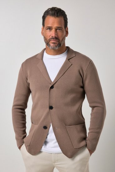 JP1880 Milano Flexnamic Stricksakko Nussbraun - Herrenanzüge und -blazer - Herrenanzüge und -blazer in großen Größen
