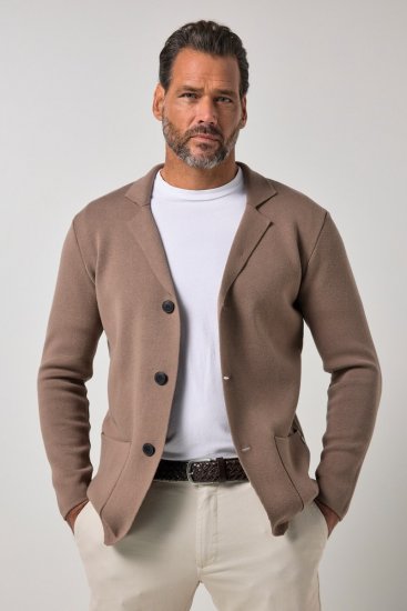 JP1880 Milano Flexnamic Stricksakko Nussbraun - Herrenanzüge und -blazer - Herrenanzüge und -blazer in großen Größen