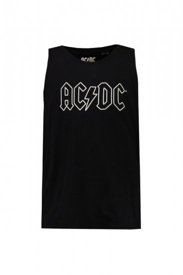 JP1880 AC/DC Graphic Comfort Fit Band Tank Top Black - Herren-T-shirts - Herren-T-Shirts in großen Größen